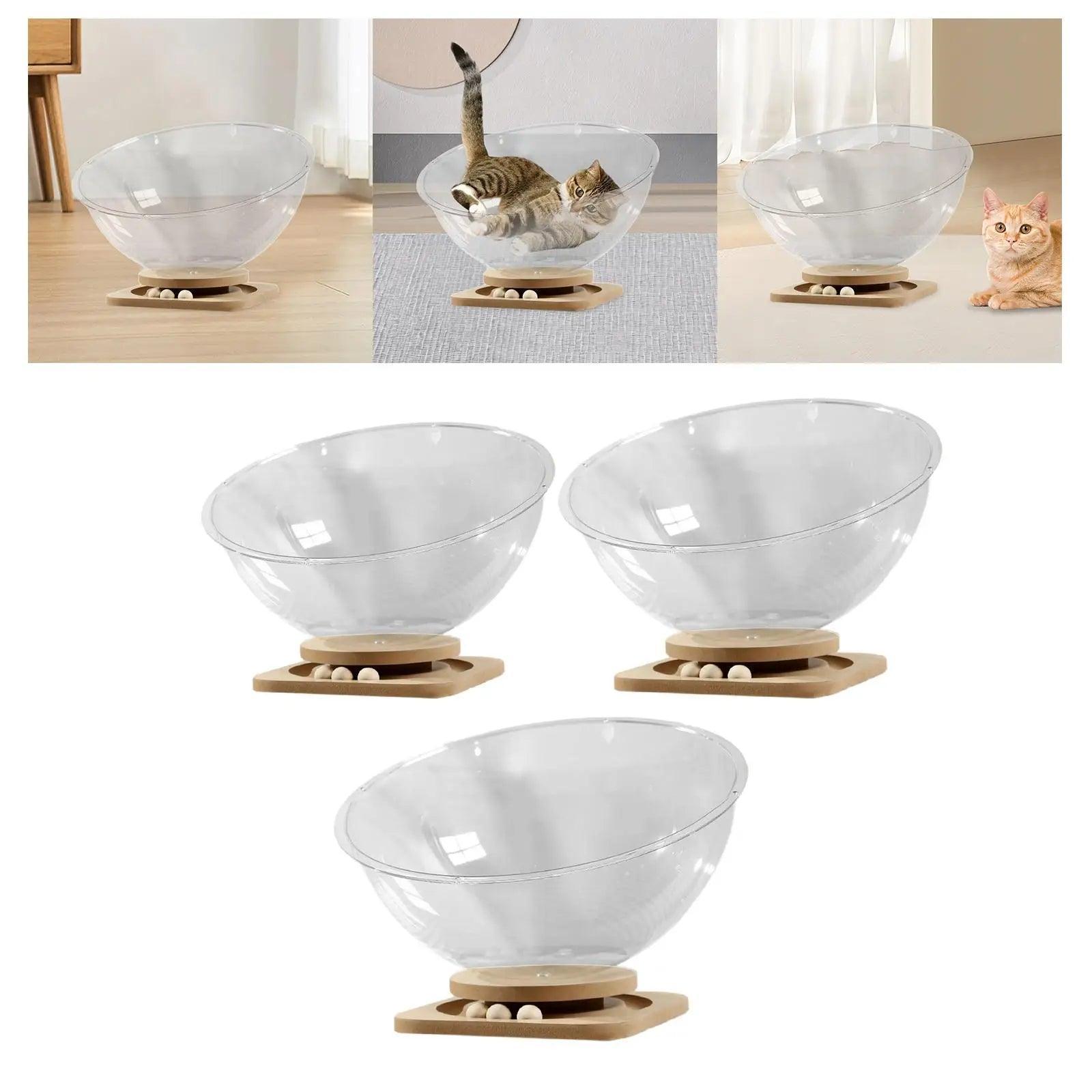 Space Capsule Litter Box | Transparent Cat Furniture & Scratching Post - ClubOn