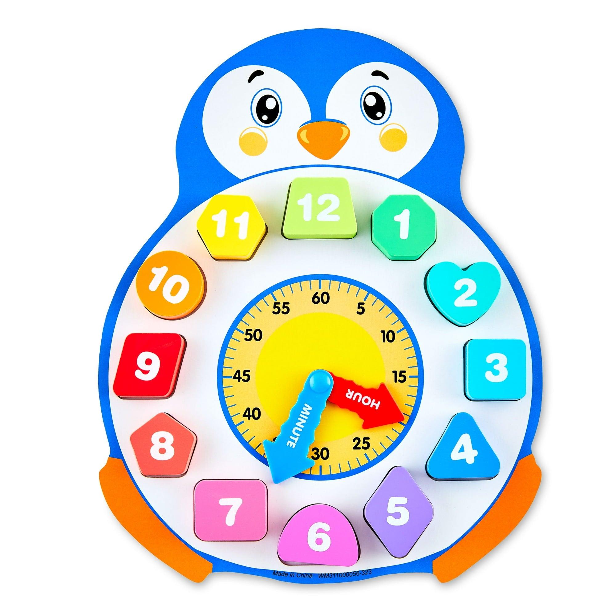 Spark Create Imagine Wooden Penguin Clock Puzzle, 13 Pieces, Baby & Toddler Toy - ClubOn