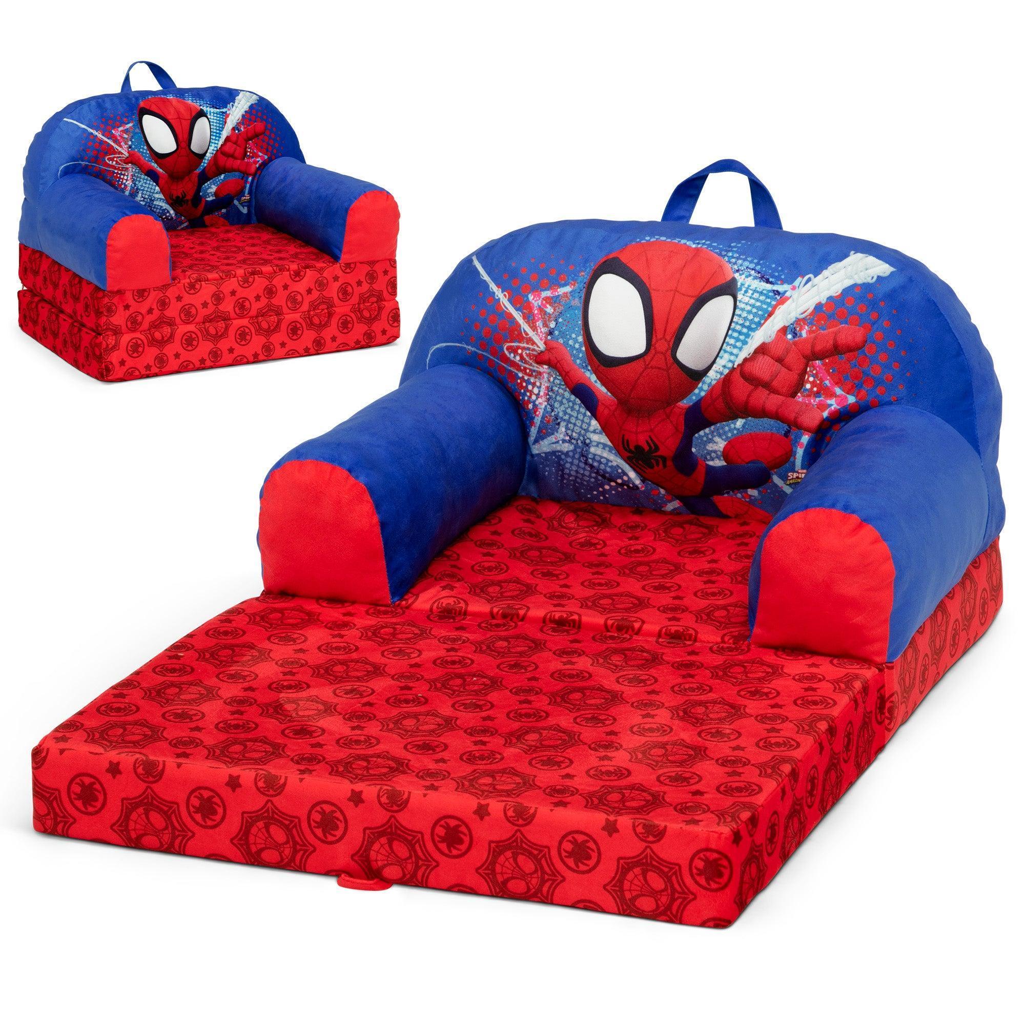 Spidey and His Amazing Friends Cozee Buddy Flip-Out Chair by Delta Children, Blue - ClubOn