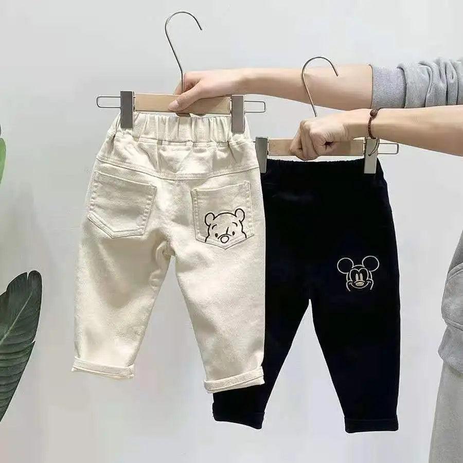 Mickey Mouse Cartoon Jeans - Kids' Casual Denim Pants - ClubOn