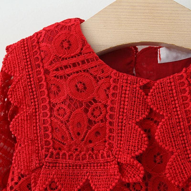 Fashion Doll Collar Lace Dress for Toddler Girls - ClubOn