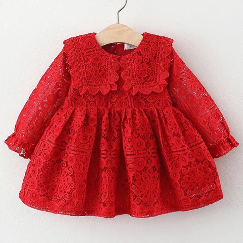 Fashion Doll Collar Lace Dress for Toddler Girls - ClubOn