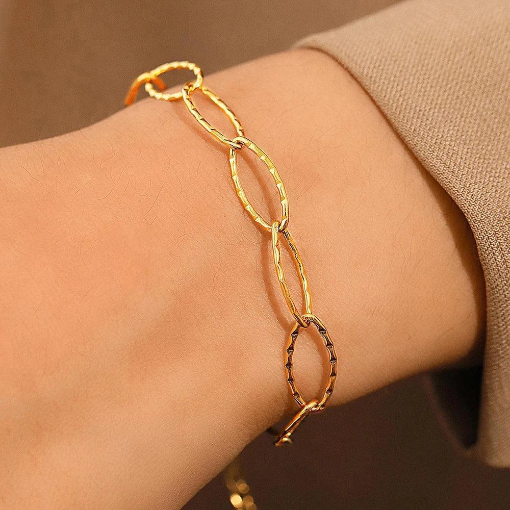 Minimalist Stainless Steel O-Ring Chain Bracelet for Women - ClubOn