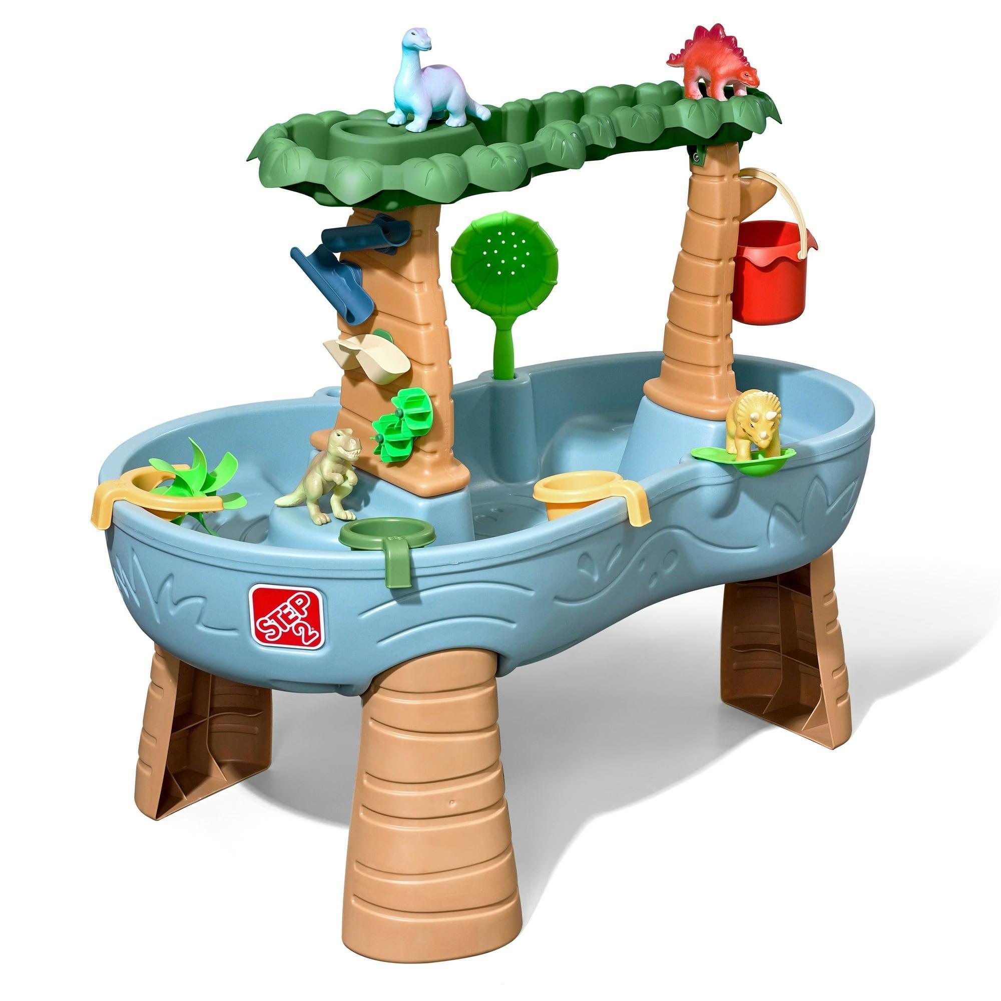Step2 Dino Showers Multi-color Plastic Water Table for Toddlers with 13-Piece Playset - ClubOn