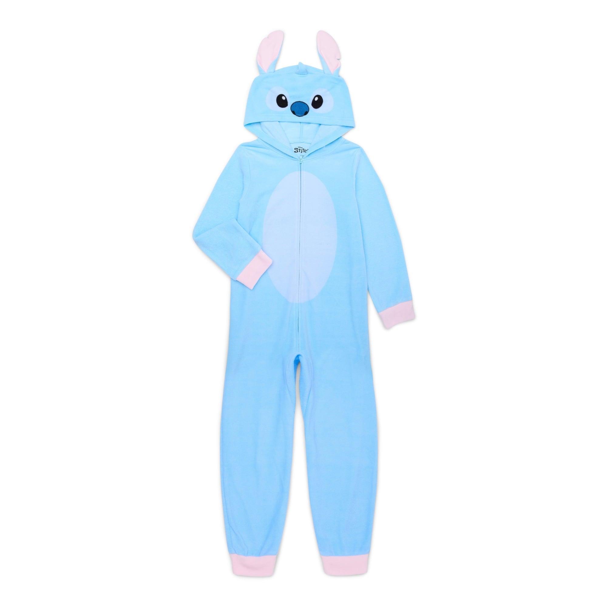 Stitch Girls Hooded Union Suit Pajamas, Sizes 4-14 - ClubOn