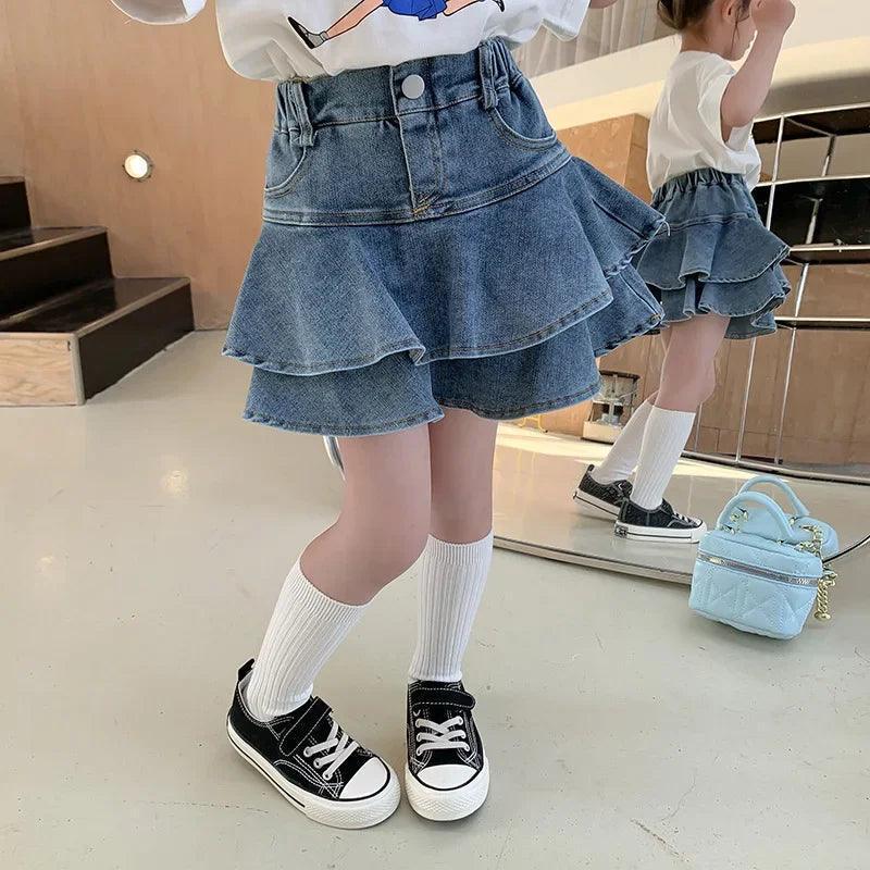 Stylish Denim Mini Skirt for Girls - ClubOn