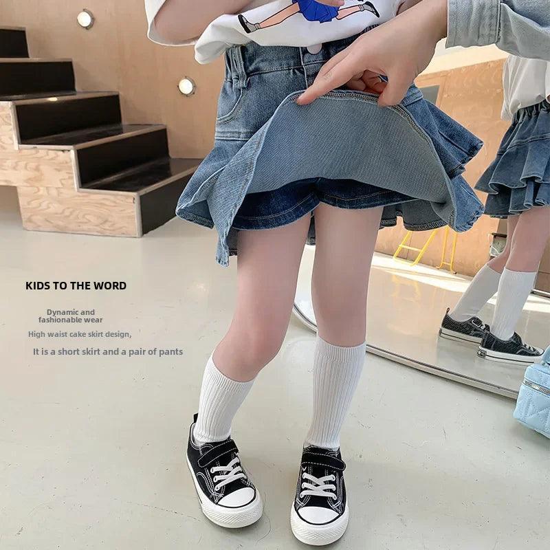 Stylish Denim Mini Skirt for Girls - ClubOn