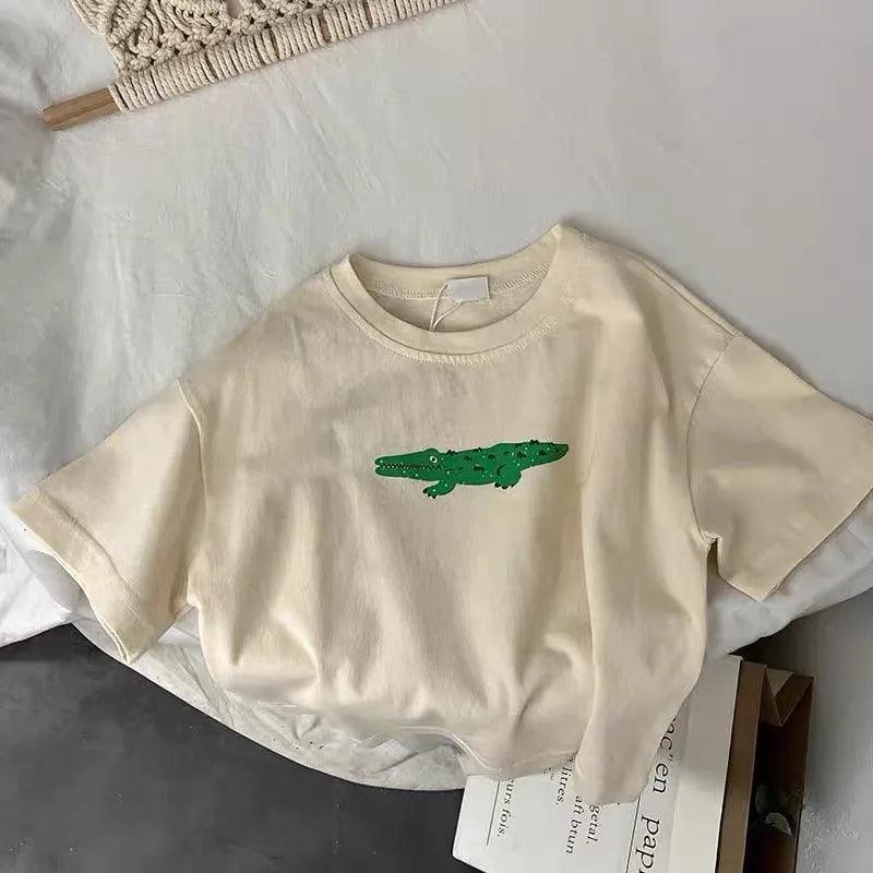 Cute Cartoon Print Short Sleeve T-Shirt for Kids - ClubOn