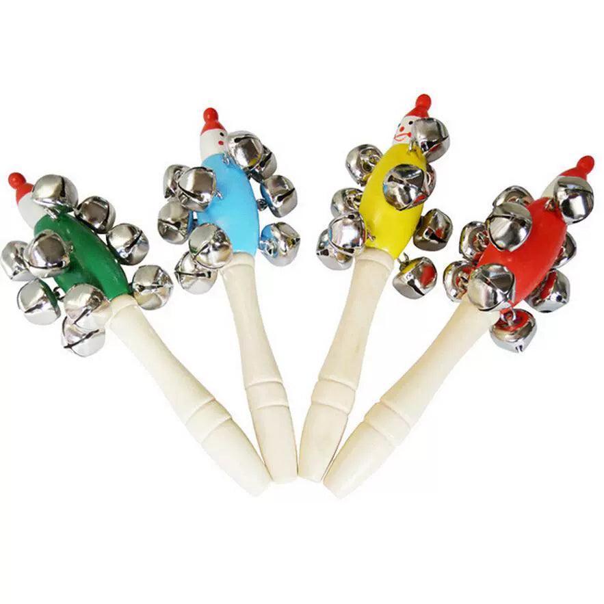 Wooden Musical Shaking Handbell Rattle Toy for Babies - ClubOn