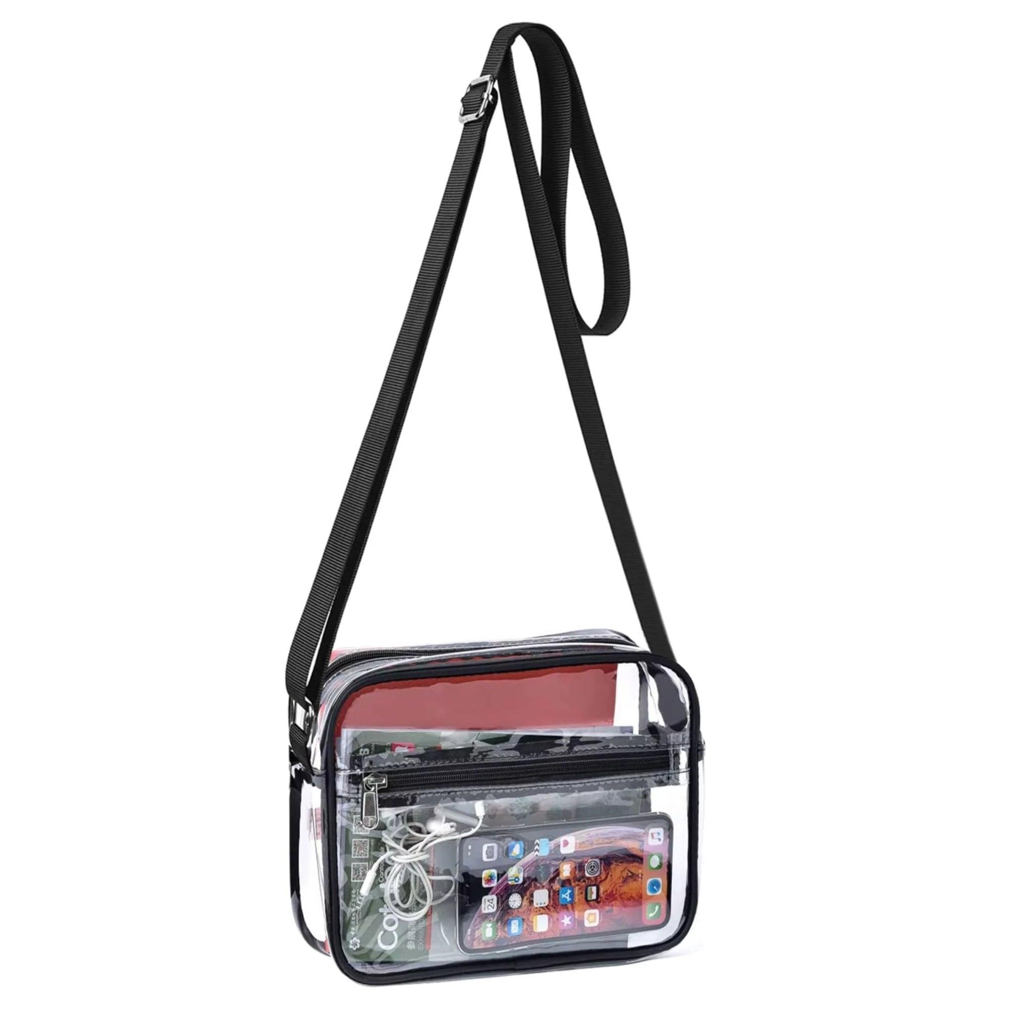 TSV Stadium Approved Clear Crossbody Bag, Waterproof Shoulder Purse with Adjustable Strap for Concerts - ClubOn
