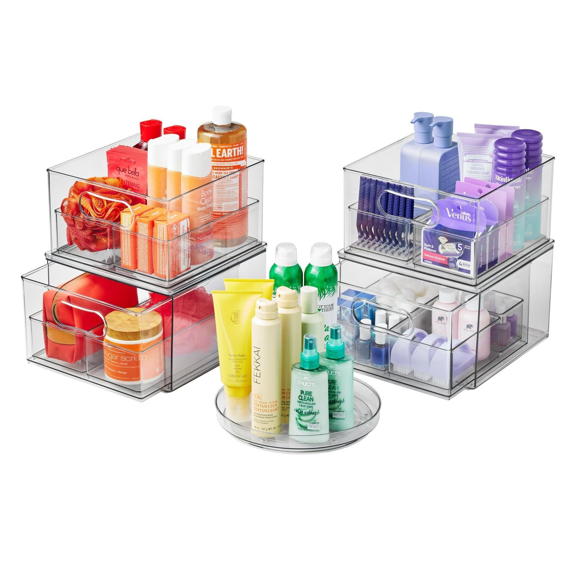 The Home Edit 17-Piece Bath Edit – Clear Plastic Modular Storage System - ClubOn