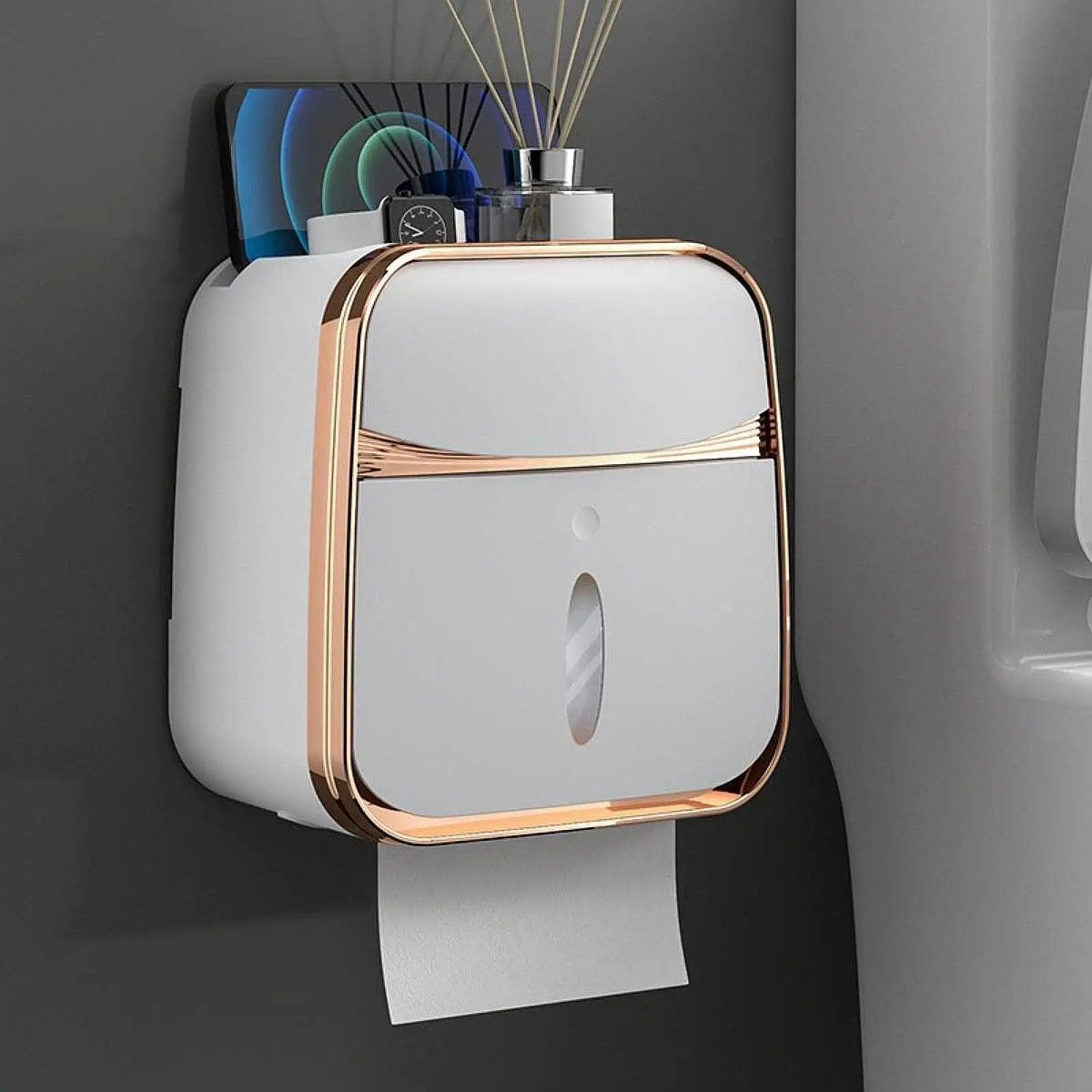 Wall-Mounted Toilet Paper Holder - Space-Saving Tissue Organizer - ClubOn