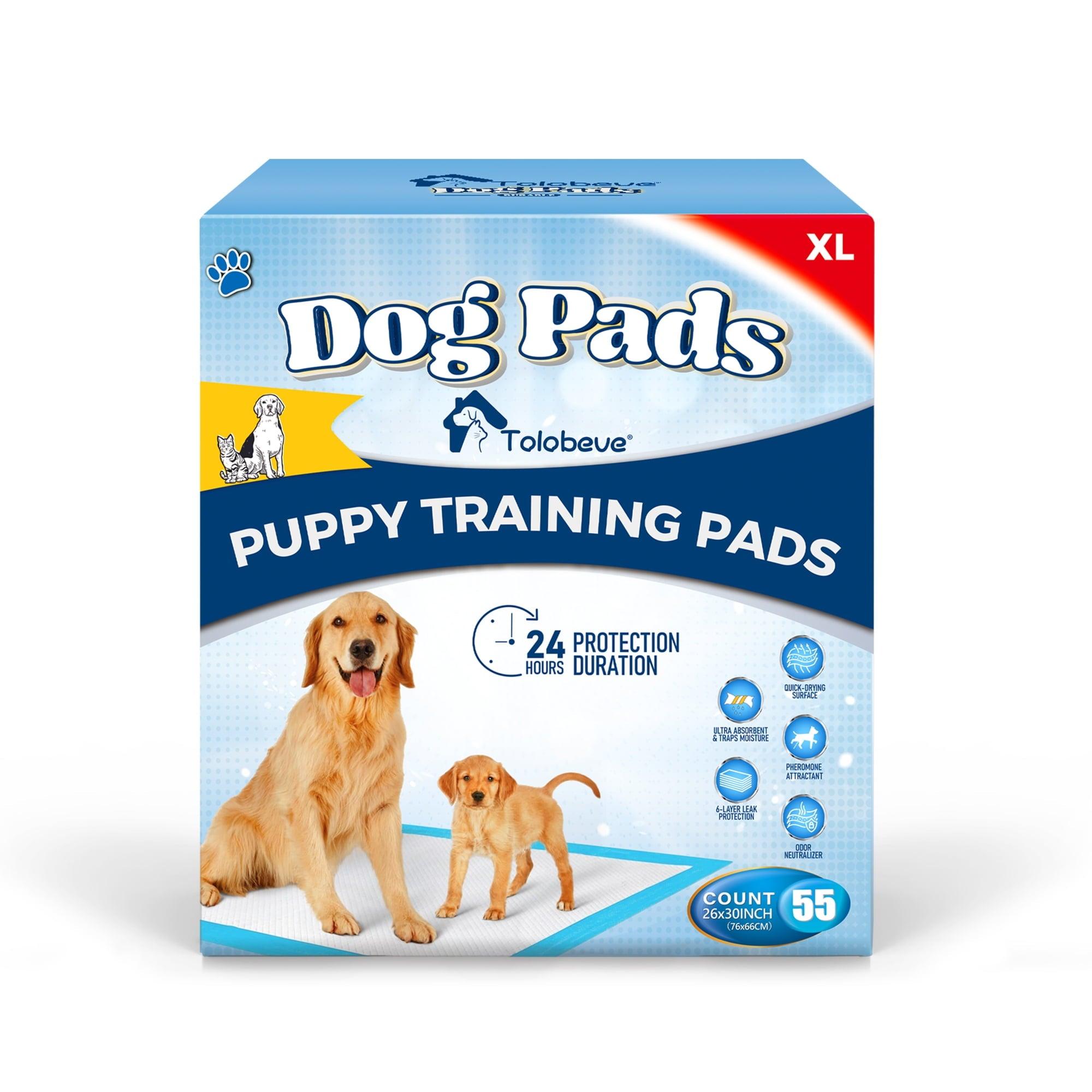 Tolobeve Dog Training Pads, XL, 26x30 in, 55 Count, Disposable Puppy Pee Pads - ClubOn