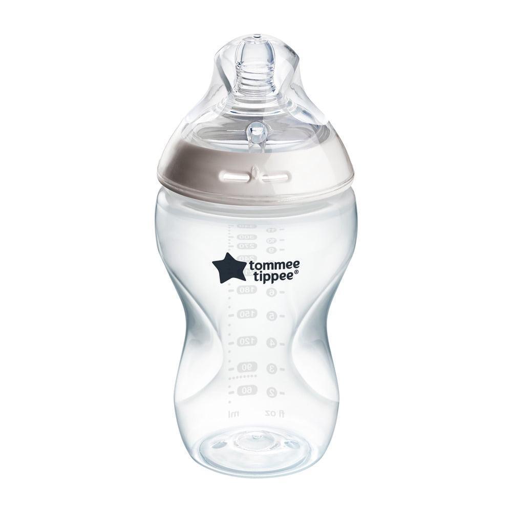 Tommee Tippee Natural Start Anti-Colic Baby Bottles, 11oz, 6m+, Self-Sterilizing, Thicker Feed Nipple - ClubOn