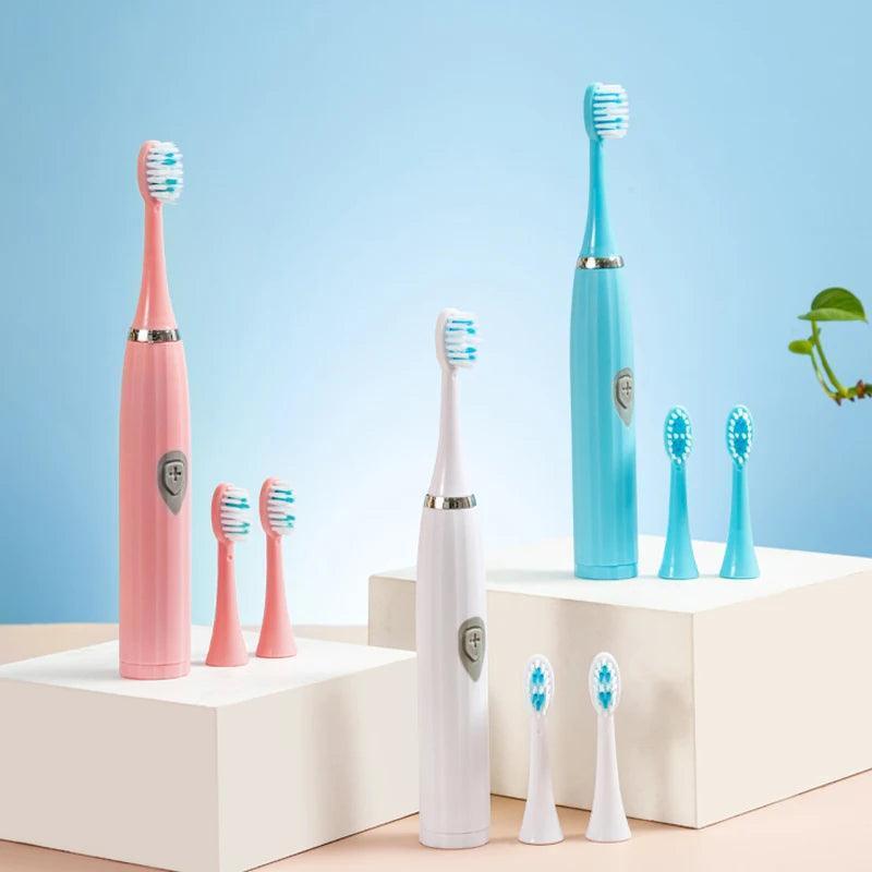 Tongwode Electric Toothbrush for Adults – Soft Bristle, IPX6 Waterproof, Battery-Operated Oral Care - ClubOn
