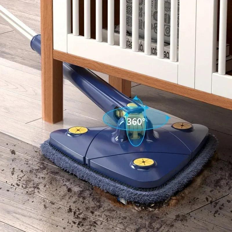 Triangle 360° Rotatable Cleaning Mop – Extendable & Adjustable Handle - ClubOn