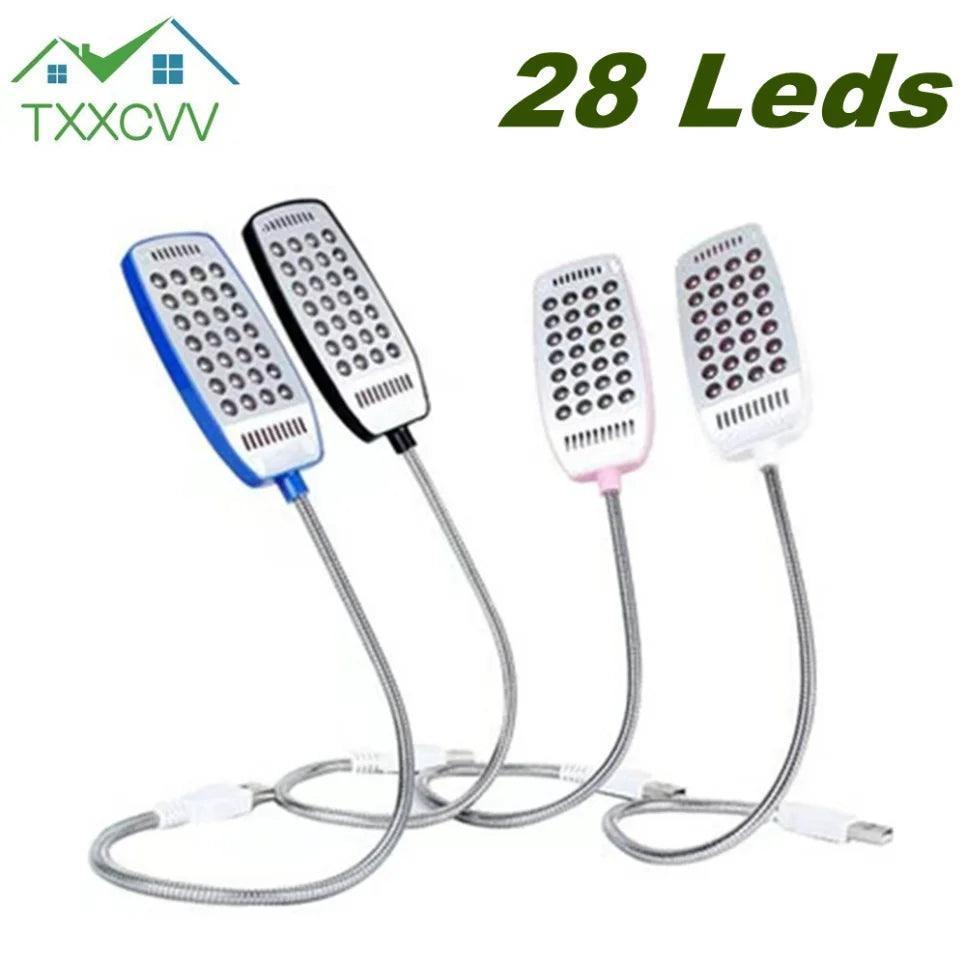 TxxCvv USB LED Flexible Book Reading Light - 28 LEDs - ClubOn