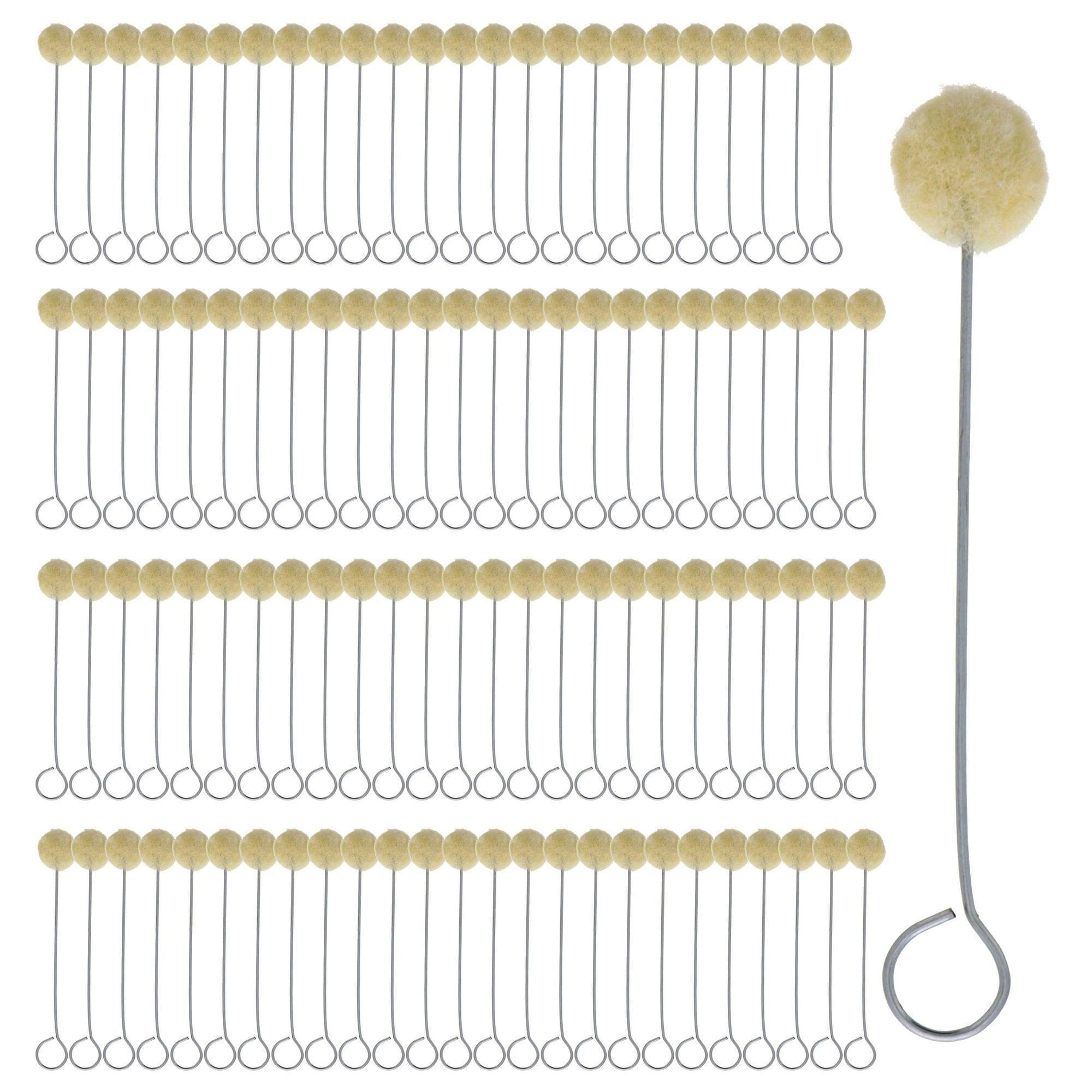 U.S. Art Supply Wool Daubers Ball Brush (Pack of 100), Applicator for Leather Dye, Staining, Crafting, Shoe Polish & More - ClubOn