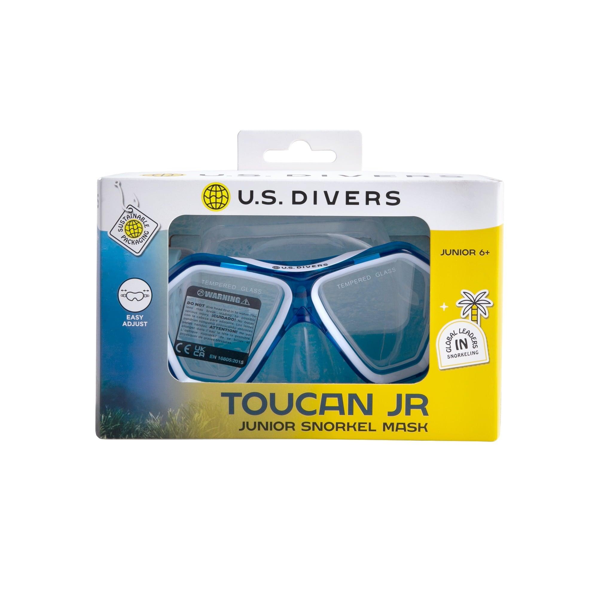 U.S. Divers Toucan Jr Snorkeling Mask for Kids, Blue/White - ClubOn