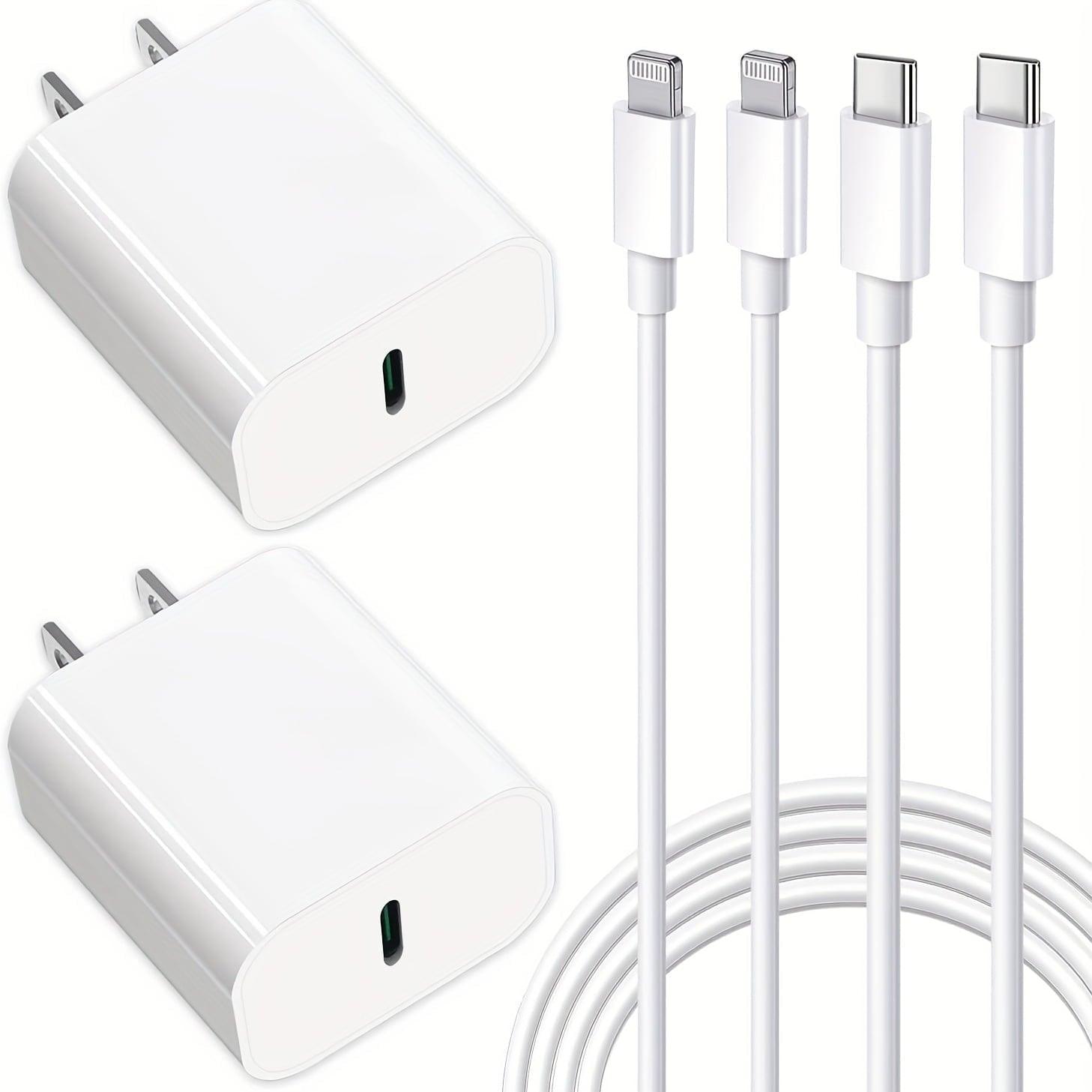 USB C Charger Fast Charging, 2-Pack 20W USB C Wall Charger Block with 6FT Type-C to Lightning Cables, Compatible with iPhone 14/13/12/11/XS/XR/X/8/iPad – White - ClubOn