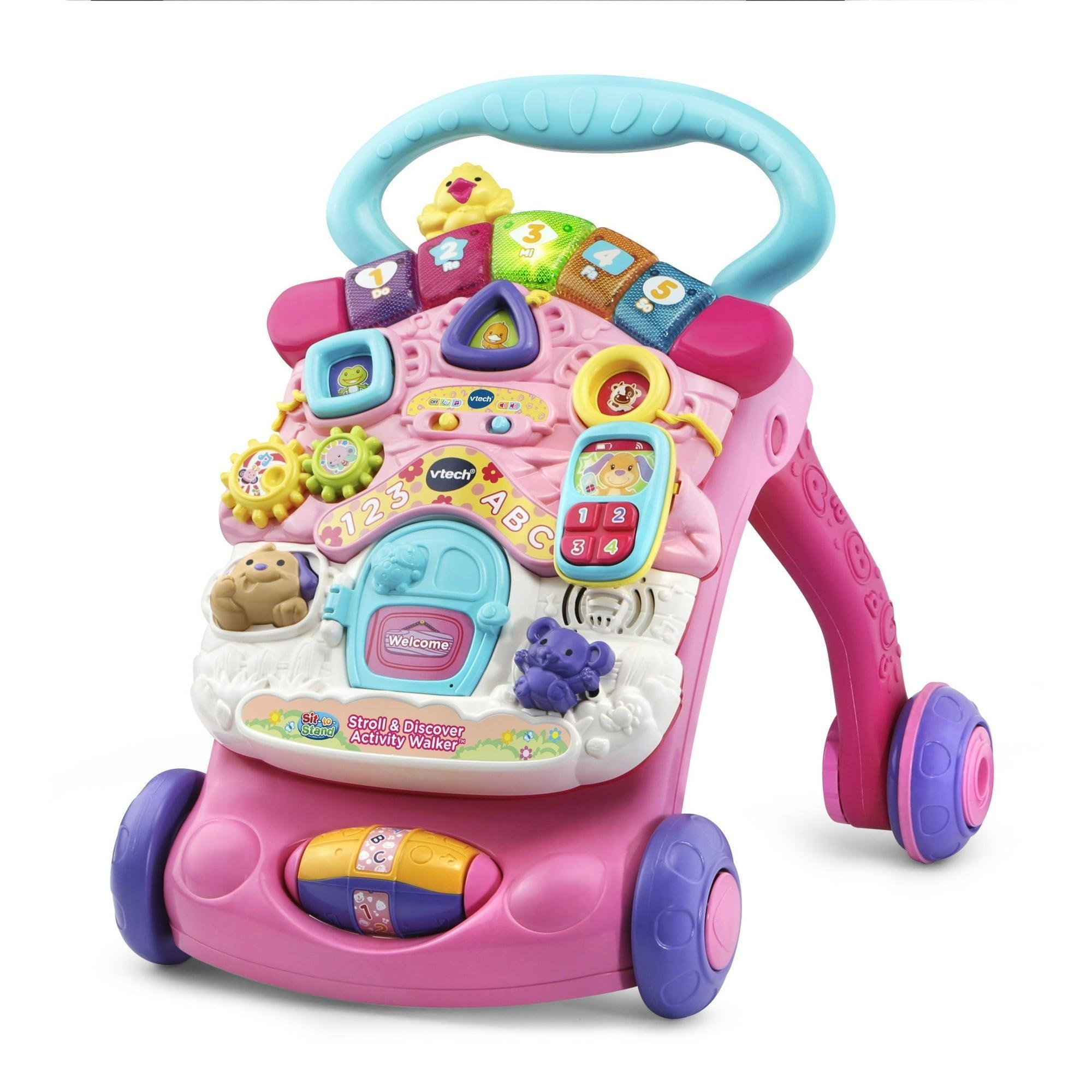 VTech Stroll & Discover Activity Walker - Pink, Baby Walker with Accessories - ClubOn