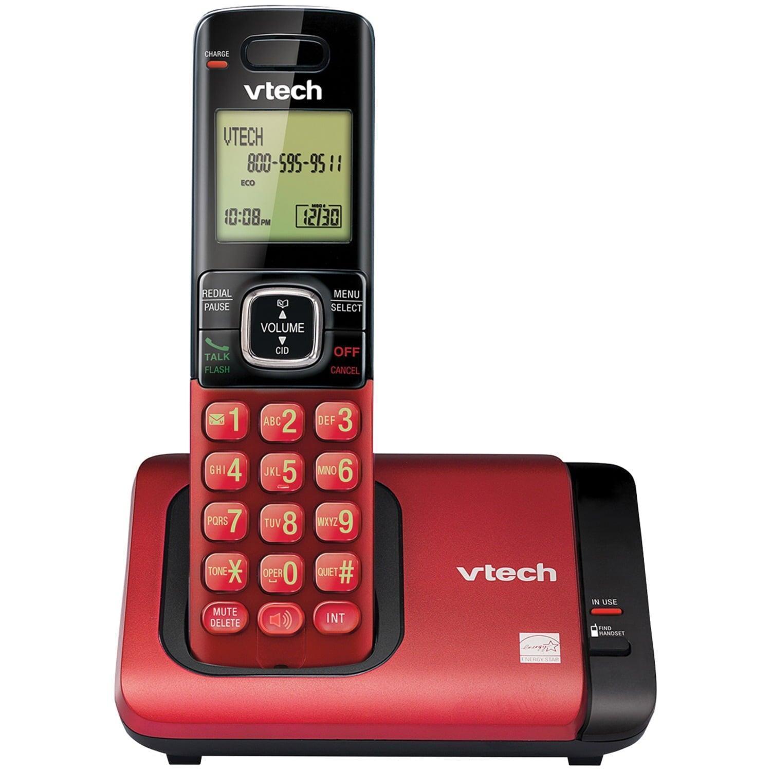 VTech CS6719-16 Cordless Phone System with Caller ID/Call Waiting, Red - ClubOn