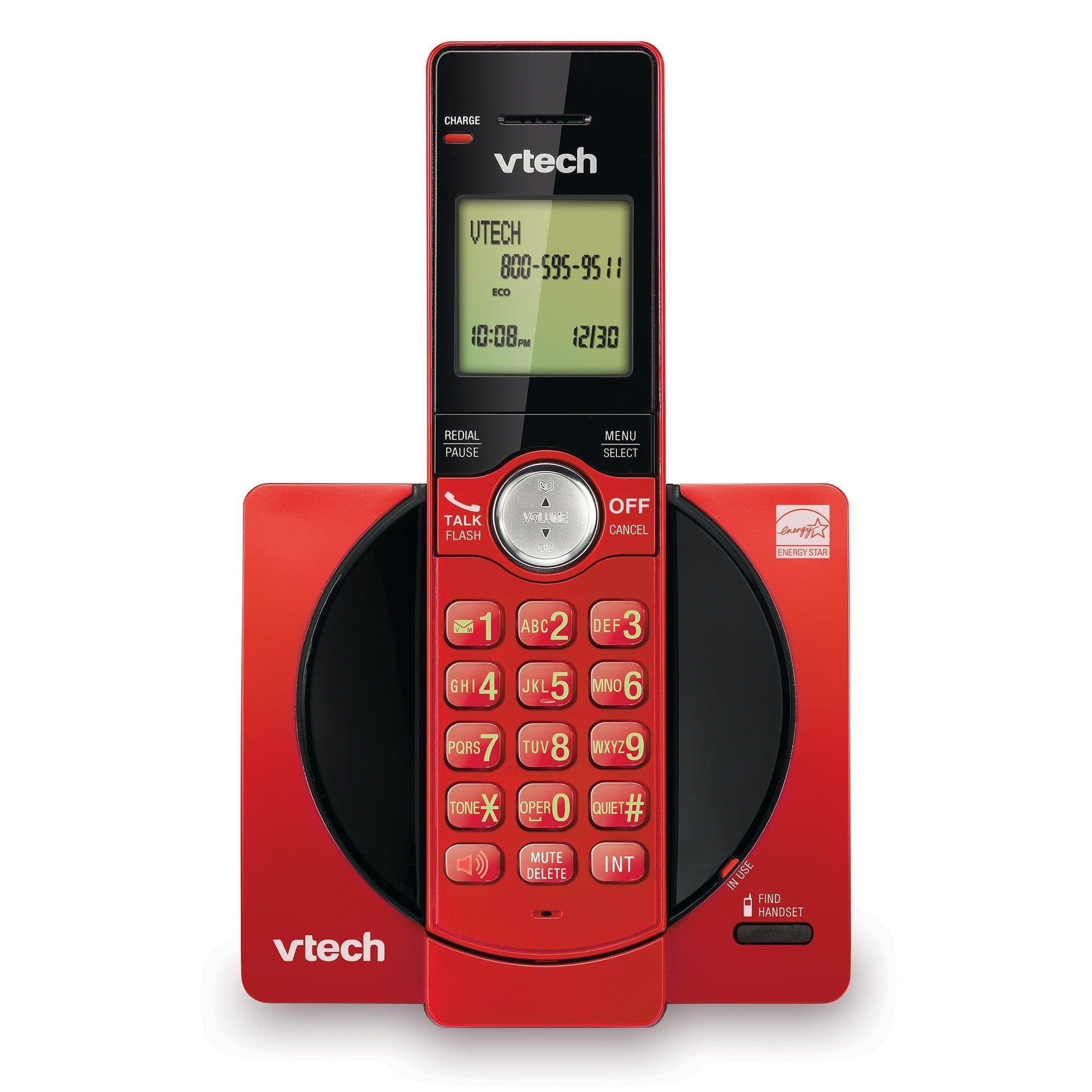 VTech CS6919-16 DECT 6.0 Cordless Phone with Caller ID, Speakerphone, Red - ClubOn