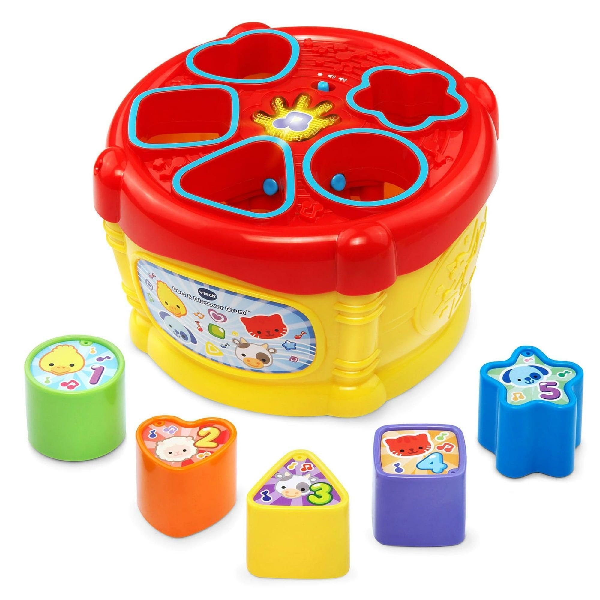 VTech Sort and Discover Drum Toy, Musical Instruments with Accessories Included, Baby and Toddler Toys - ClubOn