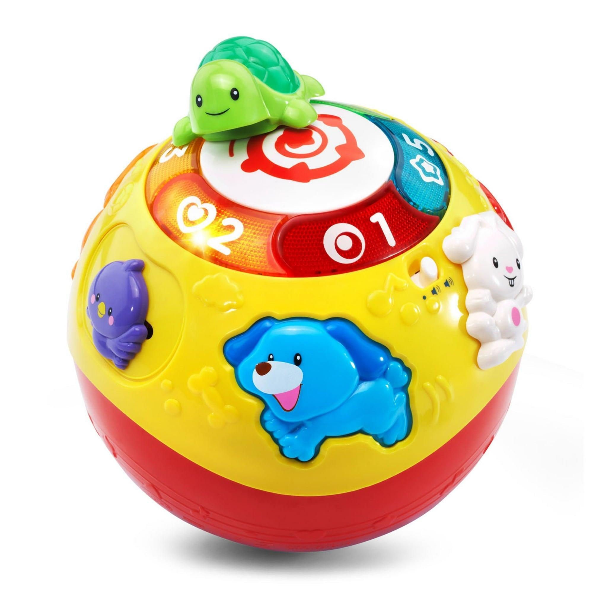 VTech Wiggle and Crawl Ball for Babies and Toddlers, Encourages Motor Skills, Teaches Shapes & Colors - ClubOn