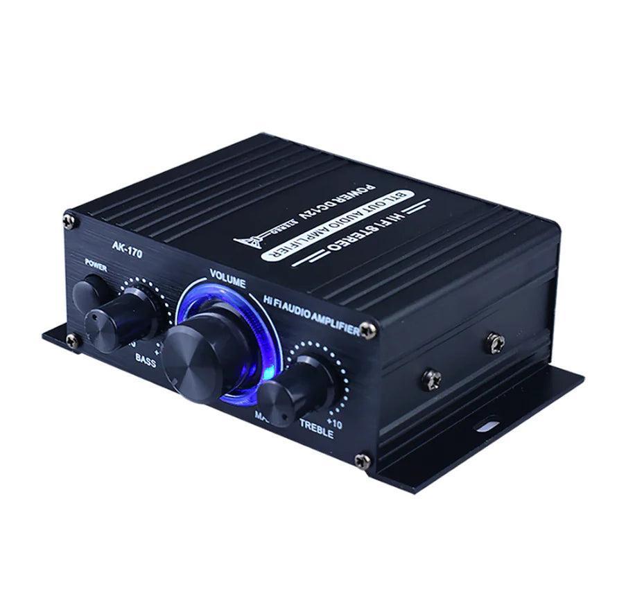 400W 12V 2 Channel Powerful Stereo Audio Power Amplifier HiFi Bass Amp Car Home - ClubOn