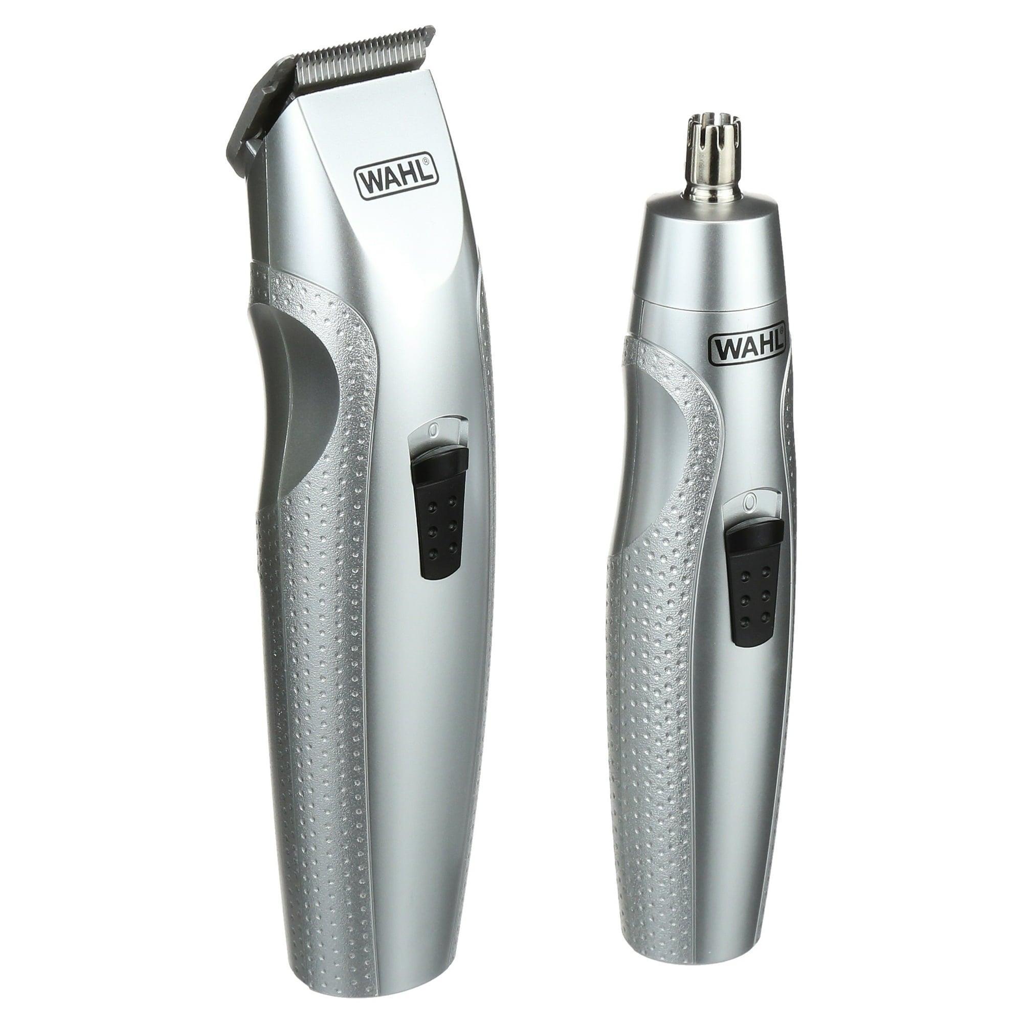 Wahl Mustache Men's Multi-Groomer, Battery Beard Trimmer, Silver, 12pc - Model 5606-700 - ClubOn
