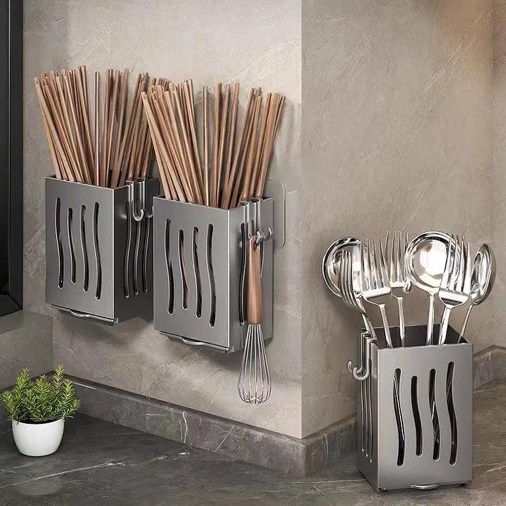 Wall-Mounted Utensil Storage Rack – Multifunctional Holder - ClubOn