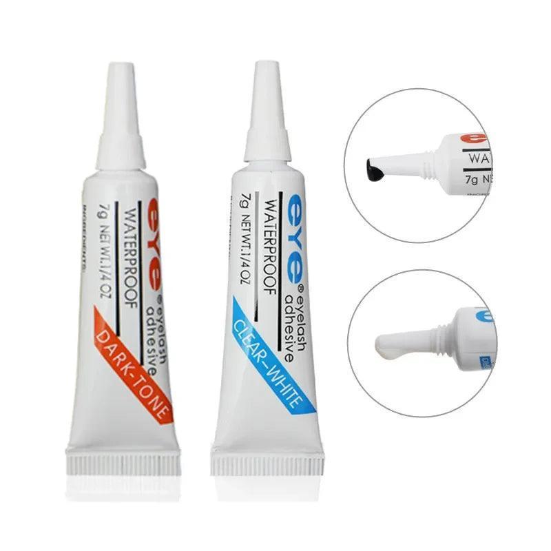 Waterproof Eyelash Glue - Strong Adhesive for False Lashes, 7g Dark or Clear Makeup Tool - ClubOn