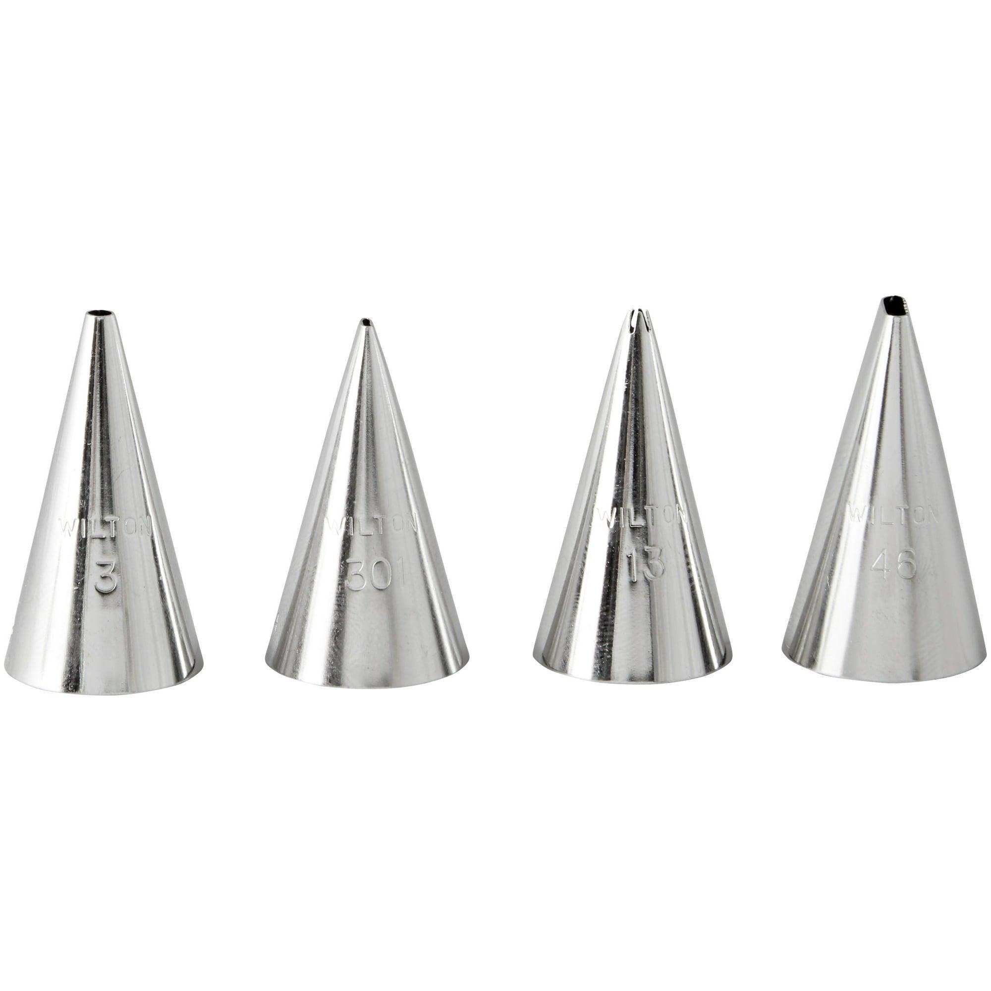 Wilton Writing Tip Set, 4-Piece, Stainless Steel - ClubOn