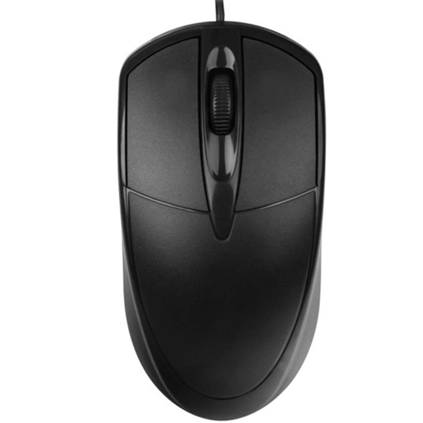 Wired USB Computer Mouse, 1600DPI, 4-Button Ergonomic Mouse for Laptop, PC, Desktop - ClubOn