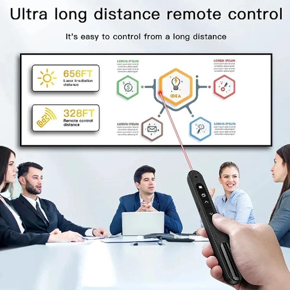 Wireless Presenter with Red Light | 2.4G RF PowerPoint Remote - ClubOn