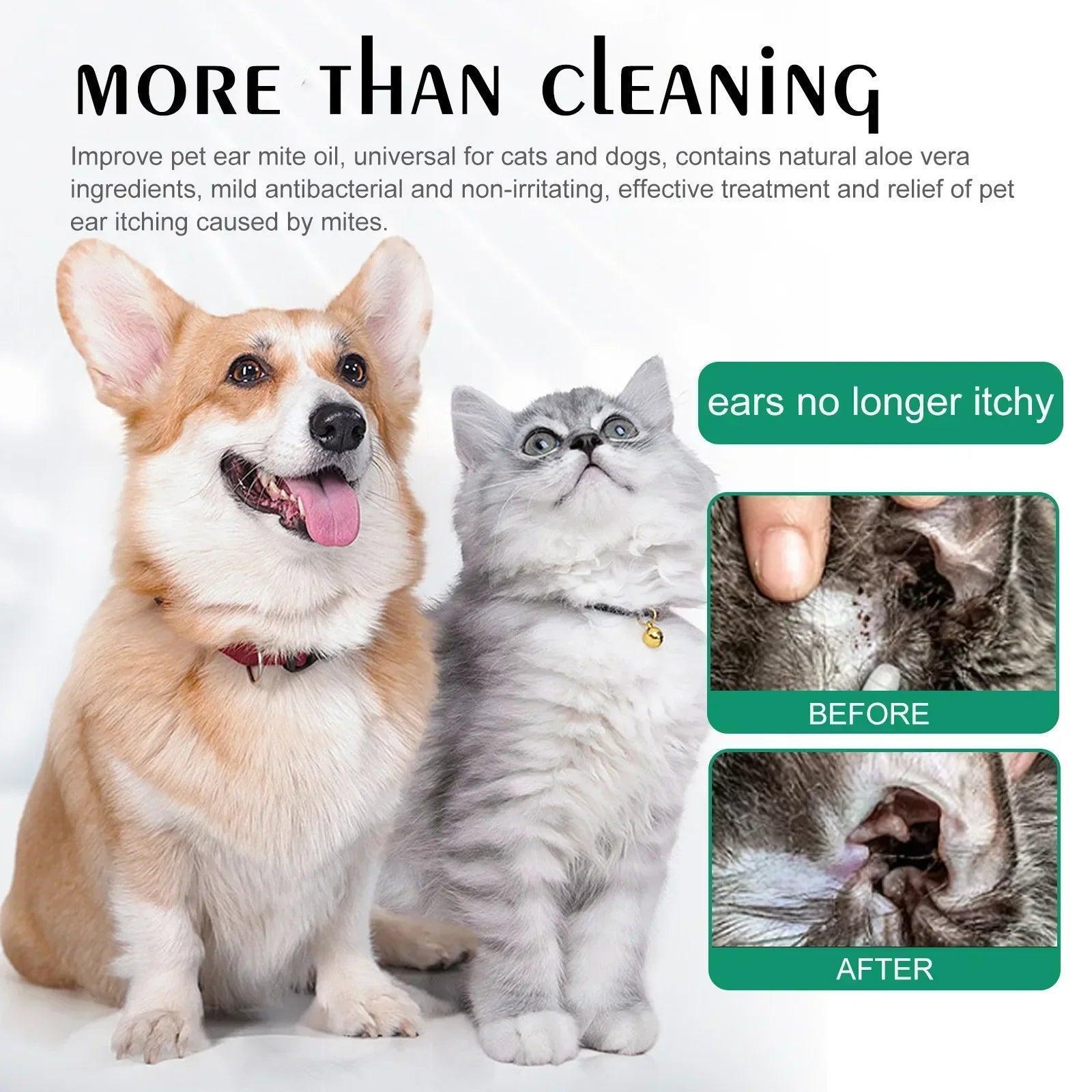 YEGBONG Pet Ear Drops | Ear Mite Deodorization & Cleansing Wash - ClubOn