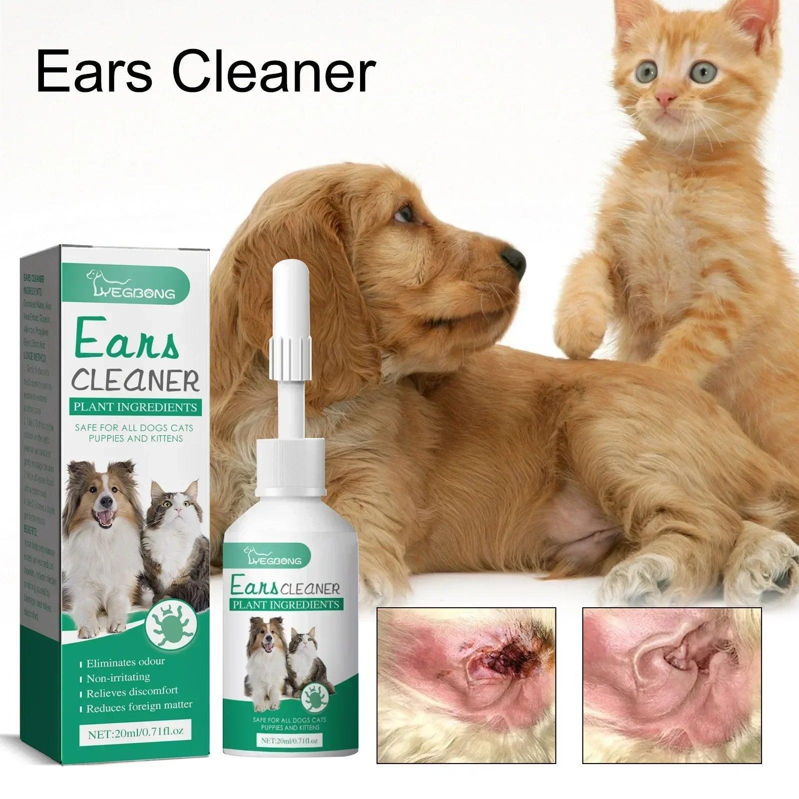 YEGBONG Pet Ear Drops | Ear Mite Deodorization & Cleansing Wash - ClubOn