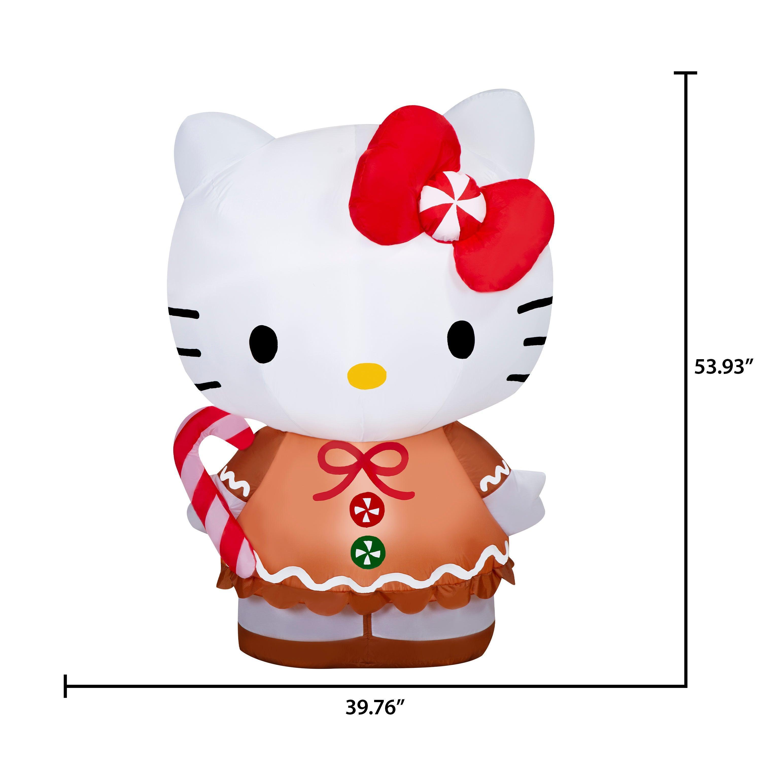 Hello Kitty Christmas Airblown Inflatable Yard Decoration, 4.5 ft - ClubOn