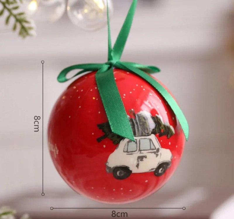 Painted Foam Ball Ornaments for Christmas Tree Decoration - ClubOn