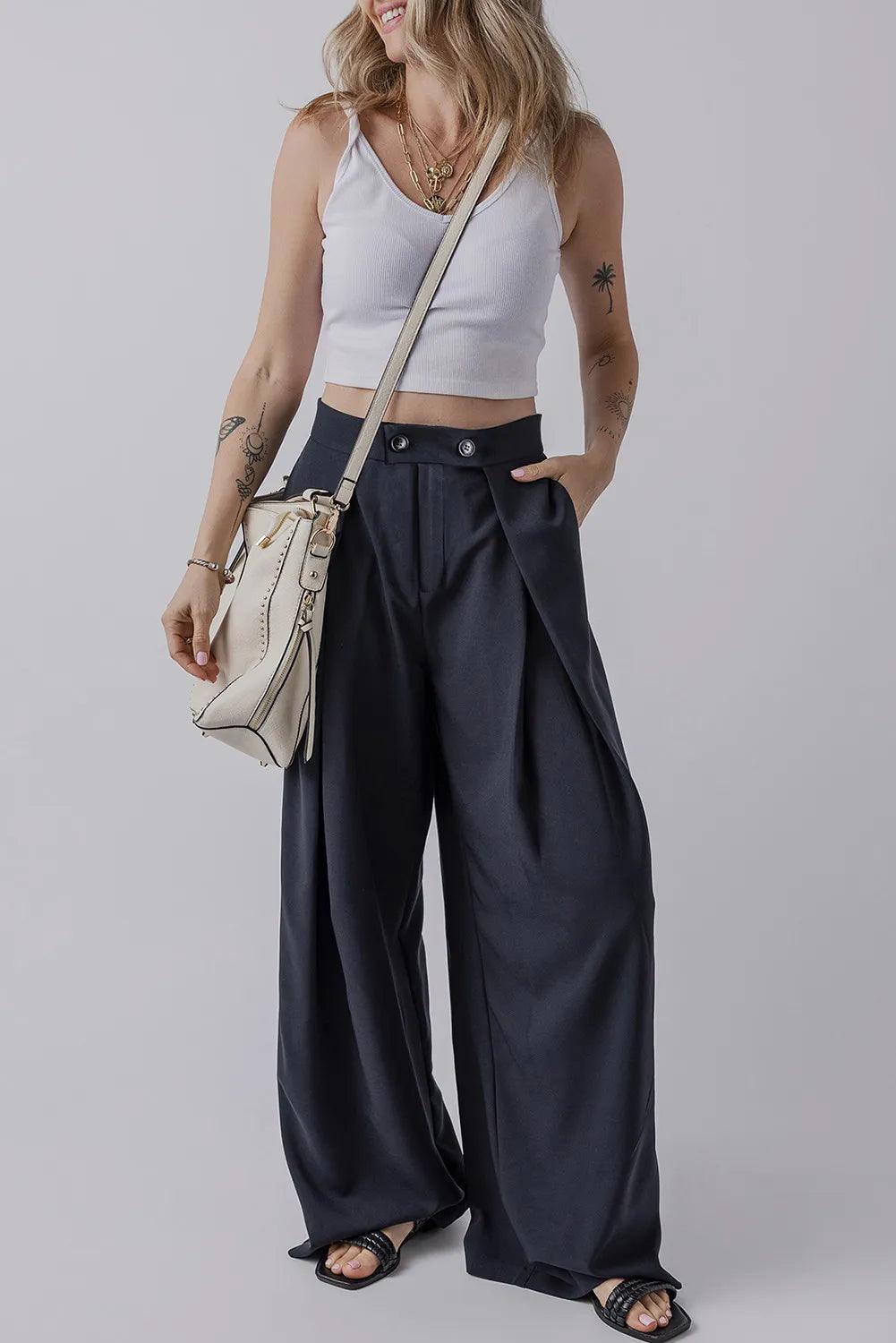 Essential Basic Style Opaque Pants – Effortless Versatility - ClubOn