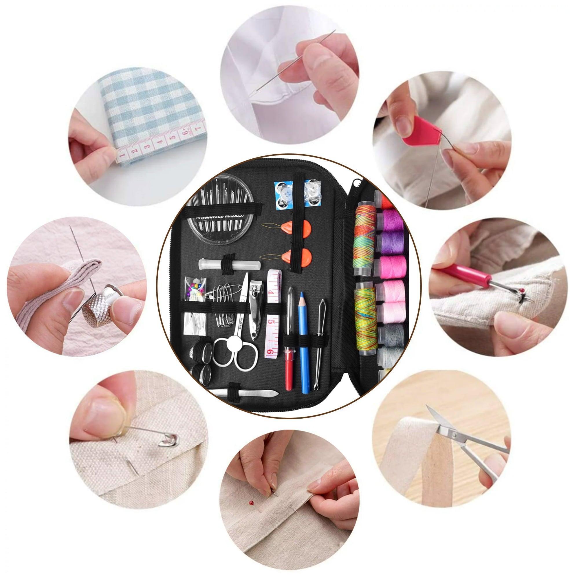 BCOOSS Sewing Kit for Adults, 97pcs Set – Thread, Needles & Portable Sewing Supplies for Beginners, Home, Travel, Emergencies - ClubOn