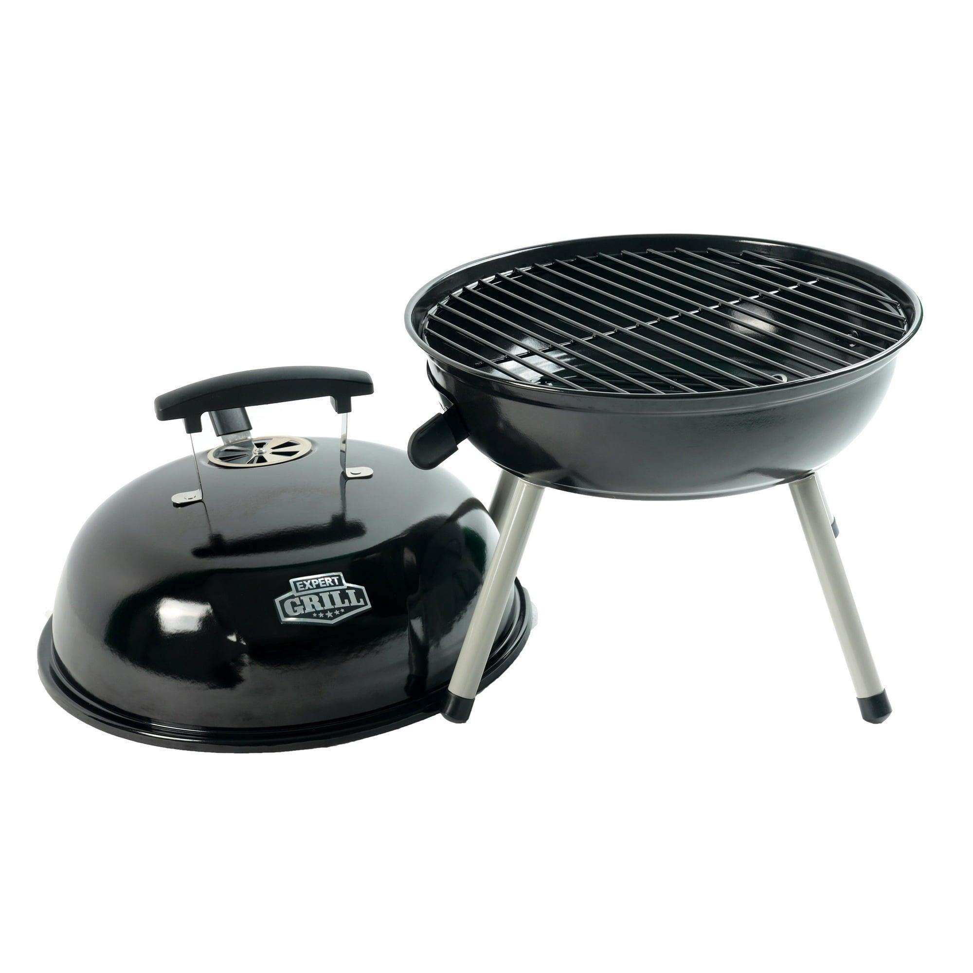 Expert Grill 14.5'' Steel Portable Charcoal Grill, Black - ClubOn