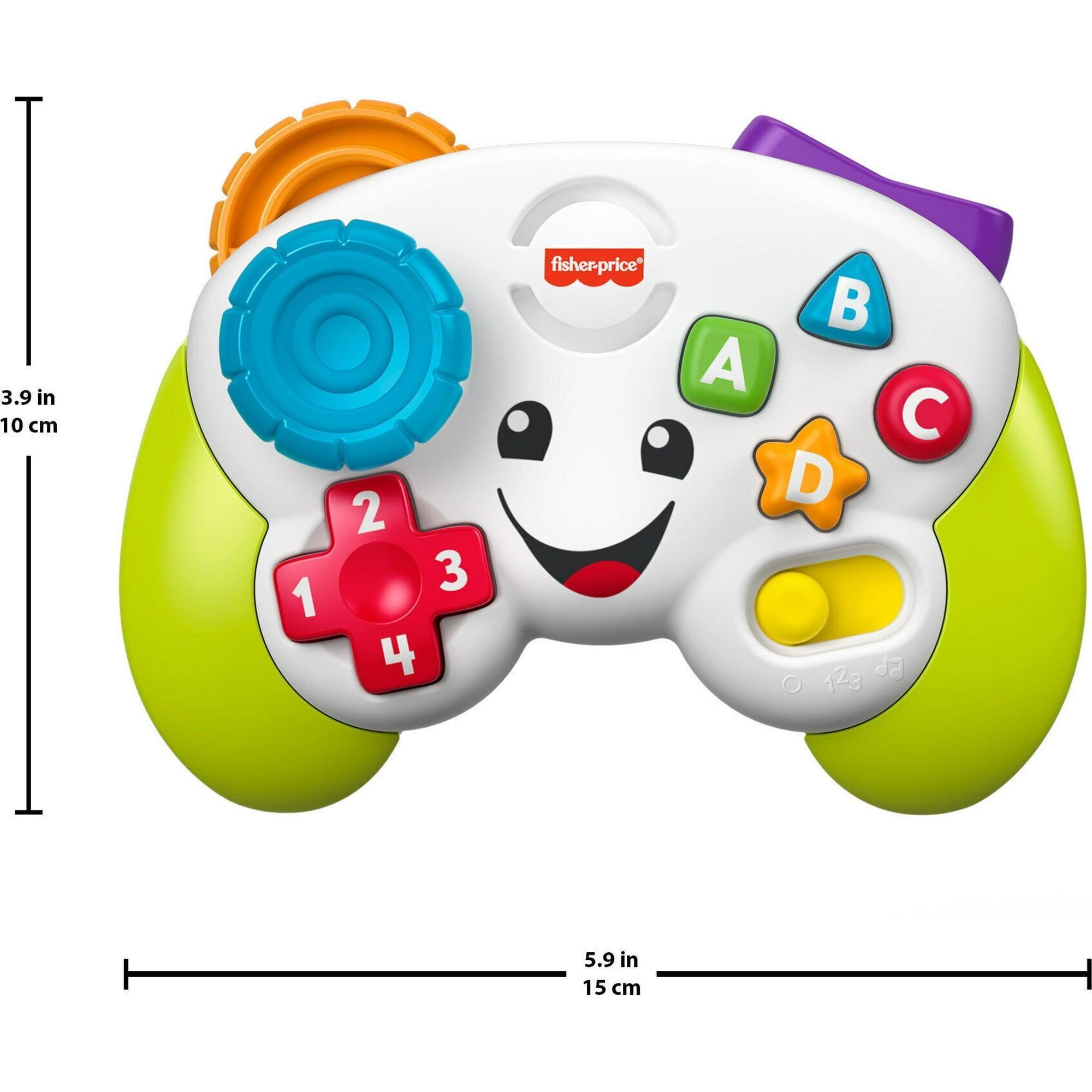 Fisher-Price Laugh & Learn Game & Learn Controller Musical Baby Toy with Lights, Green - ClubOn