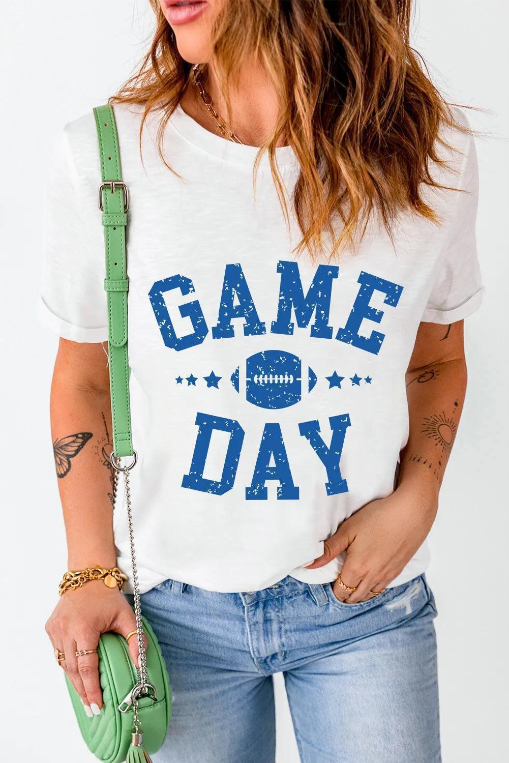 GAME DAY Round Neck Short Sleeve T-Shirt - ClubOn