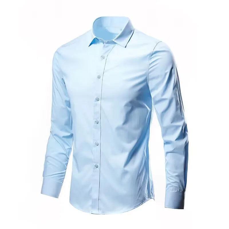 Men's Elastic Wrinkle-Free Shirt - Business Casual Style - ClubOn