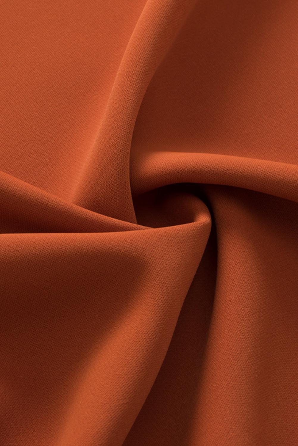 Plus Size V-Neck Petal Sleeve Blouse - ClubOn