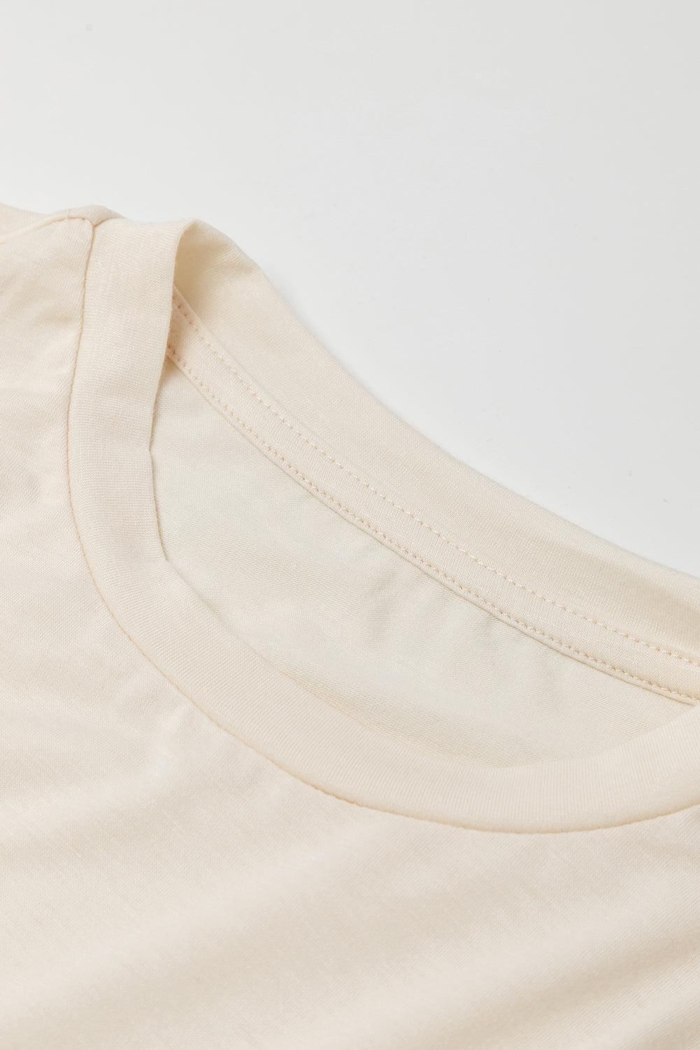 Tiered Round Neck Balloon Sleeve Mini Dress - ClubOn