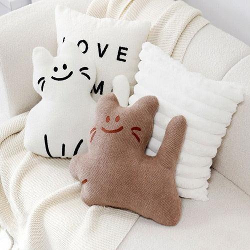 Cartoon Cat Pillow – Decorative Office Cushion for Home & Sofa - ClubOn