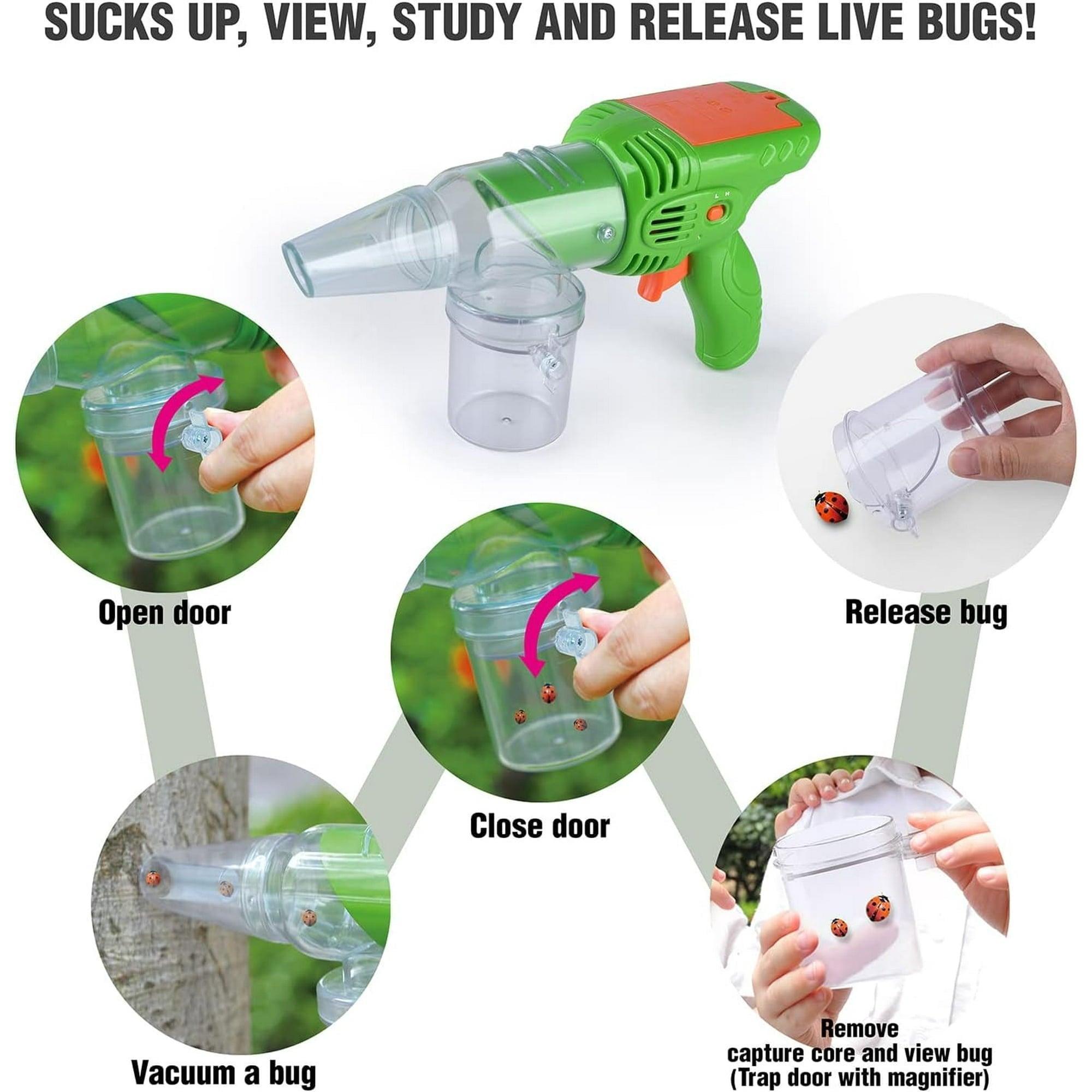 Toddlerino Outdoor Explorer Toys for Kids – Bug Catcher Kit, Plastic Vacuum Catcher Gun, Critter Keeper Habitat, Live Insect Terrarium Kit, Observation Cup, Tweezers – Gift for 3 Years Old - ClubOn